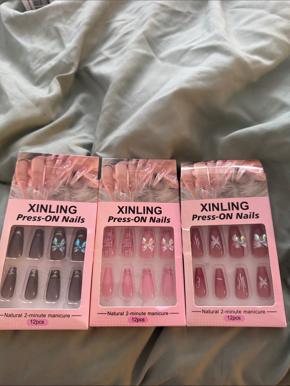 XINLING Press on nails - set of 3